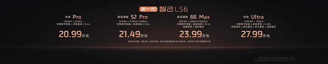 全新一代智己LS6正式開(kāi)啟預(yù)售，預(yù)售價(jià)20.99萬(wàn)元起