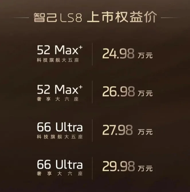 智己LS8正式上市，售價24.98萬元起